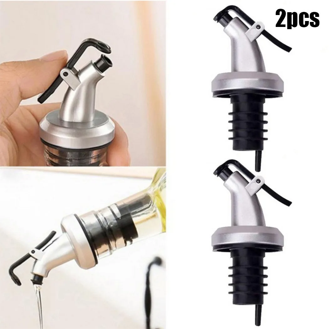 

2pcs HOMETREE Kitchen Oil Spout Oil Bottle Plug Pour Mouth Wine Stopper Soy Sauce Vinegar Bottle Plug Oiler Accessories