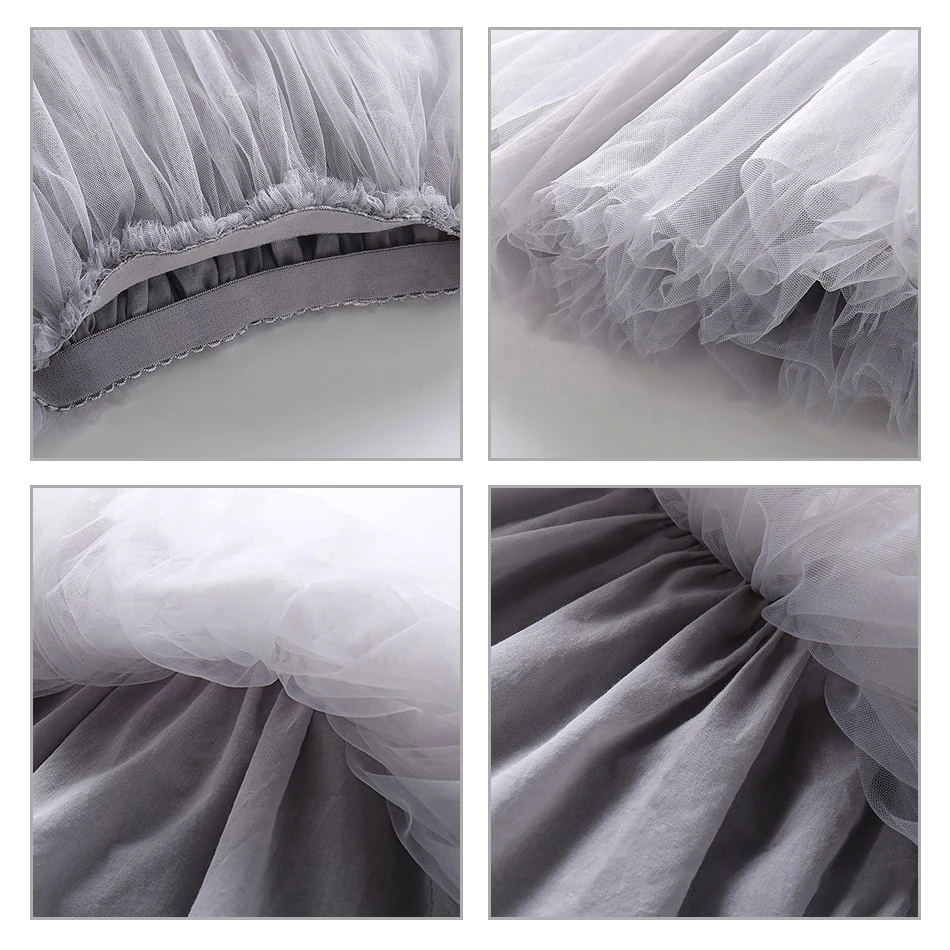 

Children's Clothing for Infant Baby Girls Mesh TUTU Skirt Summer Princess Dress Solid Color Girls Party Performance Skirt 2-7T