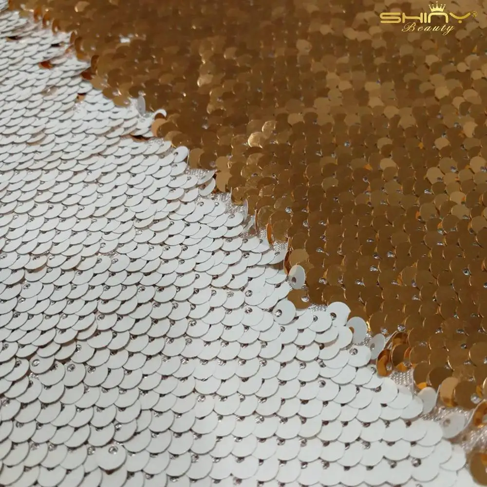 Блесток ткань белый 1 ярд розовое золото сменная пайетками ткани на дворе Glitz фон