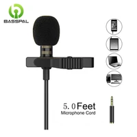 basspal lavalier lapel microphone omnidirectional condenser mic for iphone ipad mac android smartphonesnoise cancelling mic