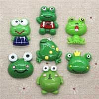 10pcs kawaii resin cartoon animal frog miniature flatback cabochon art supply diy craft decoration