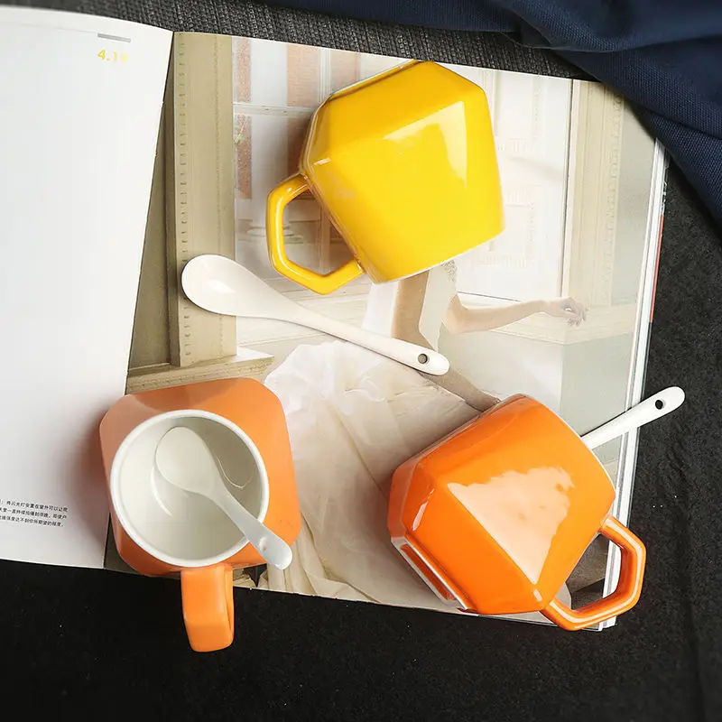 Керамическая чашка Mark для завтрака молока большая емкость рекламная логотип на