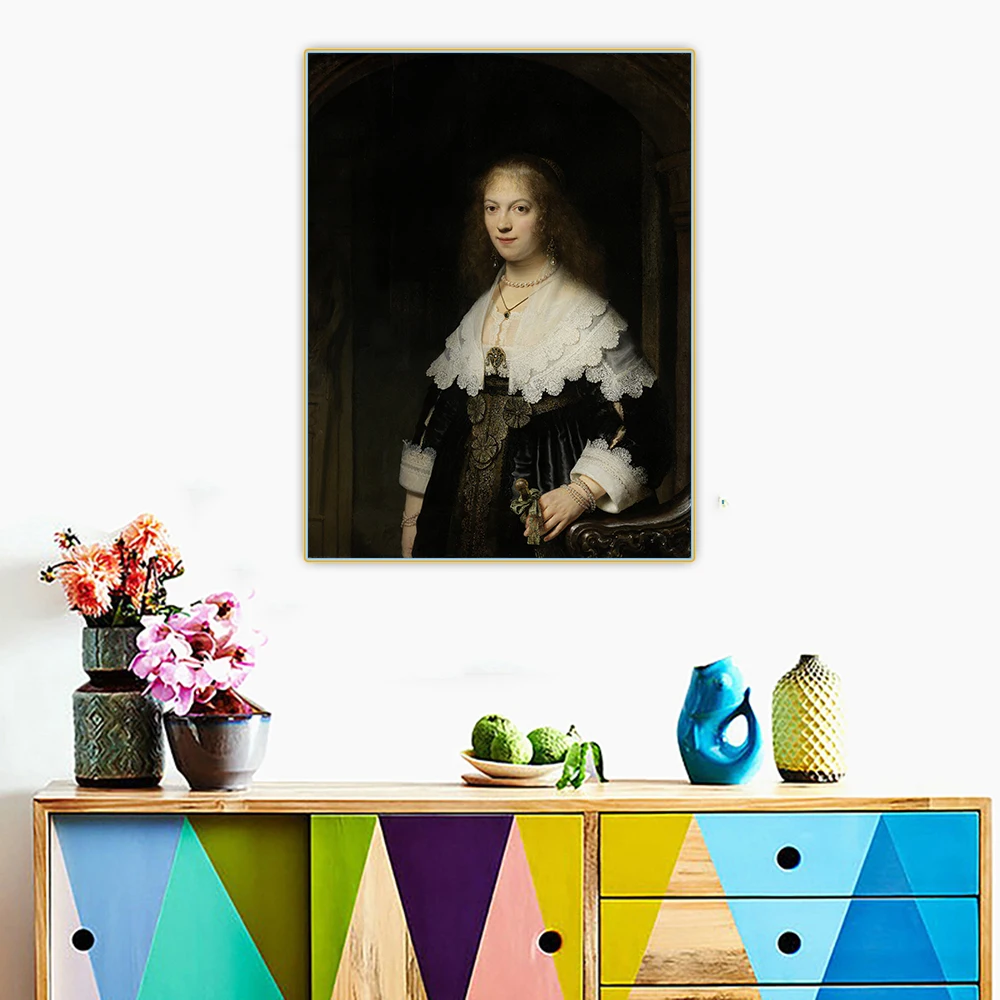 Citon 》 портрет Марии поездки Картина на холсте Рембрандта масляная живопись