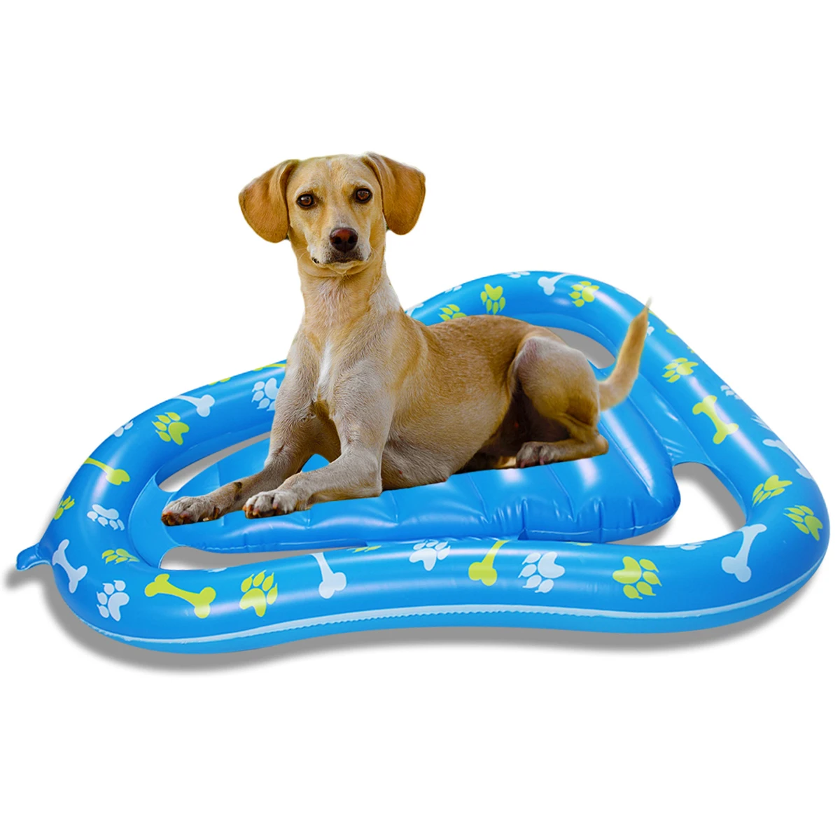 

Hollow-out Dog Pool Float Outdoor Swimming Pool Inflatable Pet Floating Raft for small medium and large dogs less than 176.4 lbs