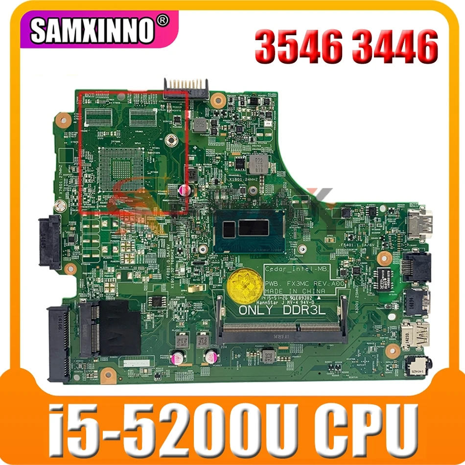 

Original Laptop motherboard For 3449 DELL 3546 3446 3549 3542 SR23Y I5 Mainboard CN-0YMJWJ 0YMJWJ