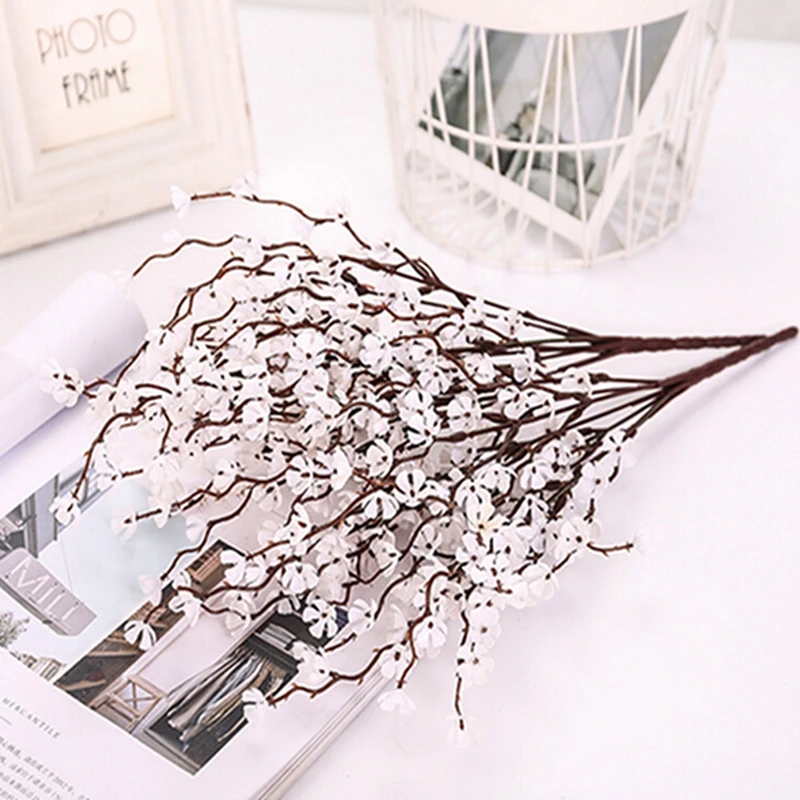 2 шт. искусственные вишневые весенние сливы персиковые ветки шелковые цветы