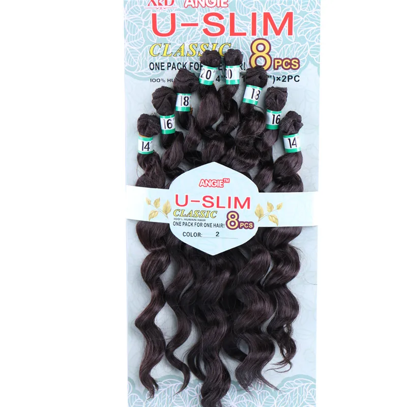 

Пряди синтетических волос, 14 "16" 18 "20", волнистые кудрявые, 8 шт./лот, удлинители для синтетических волос, для чернокожих женщин