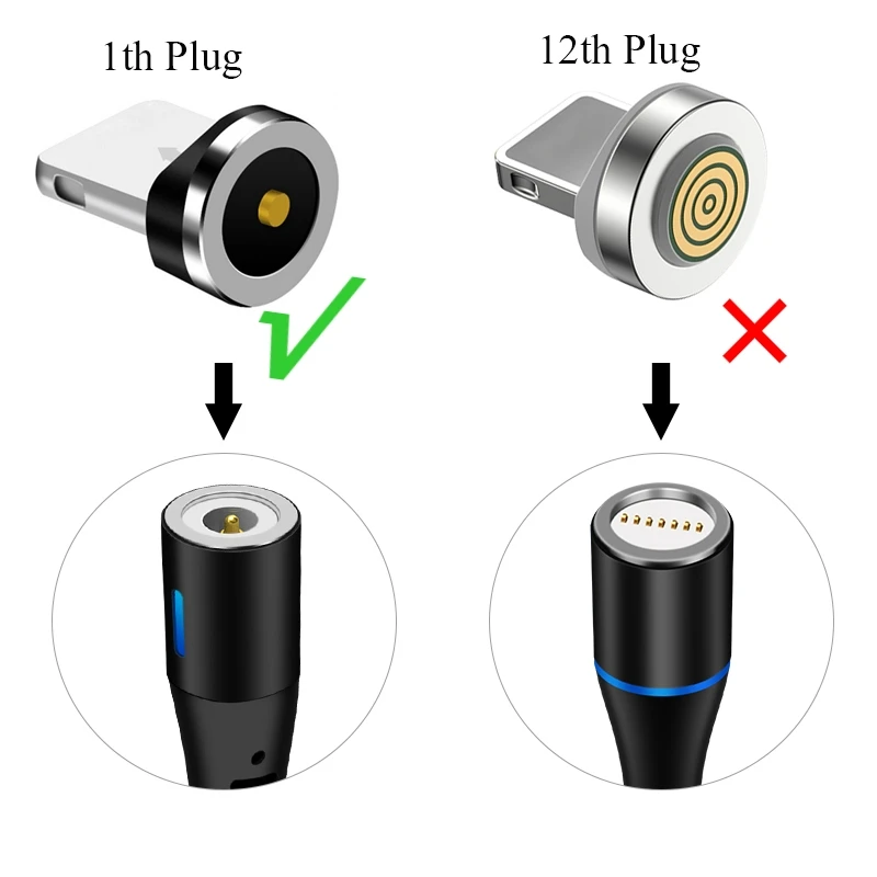 Magnetic Plug Magnetic Charging Cable Adapter 8 Pin Micro USB Type C Magnetic Connector For iPhone Xiaomi Samsung Huawei