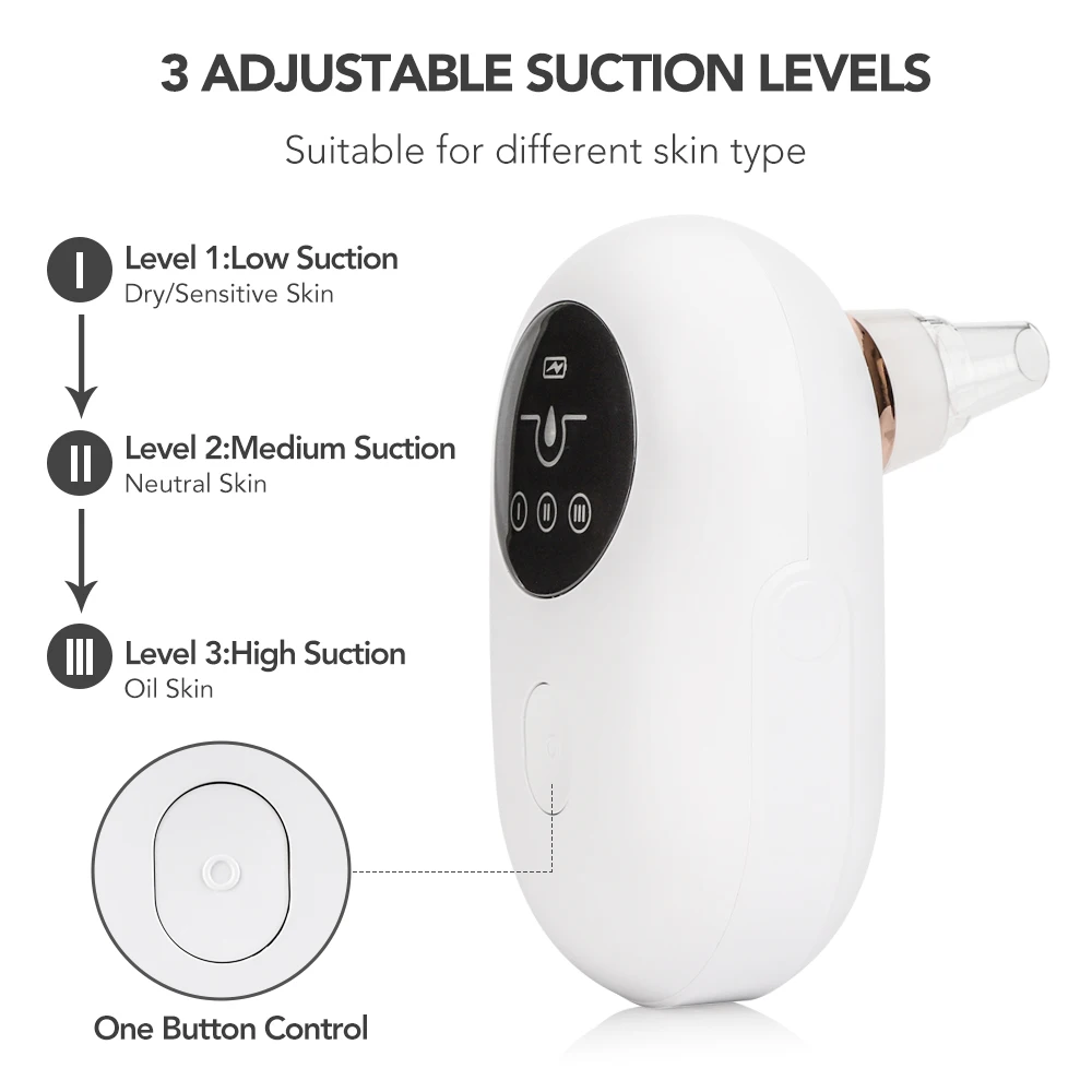 Электрический прибор для вакуумной чистки лица вытяжка очиститель пор вакуумный