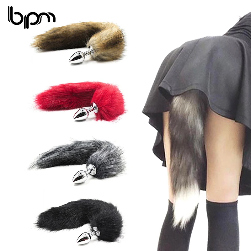 Анальная пробка bpm сексуальный лисий хвост гладкое прикосновение металлическая