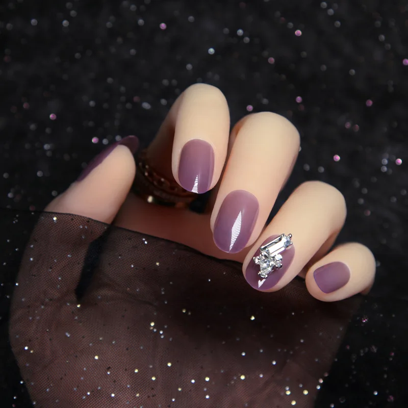 24 шт./кор. летний прозрачный ароматный Таро фиолетовый средней длины носимые