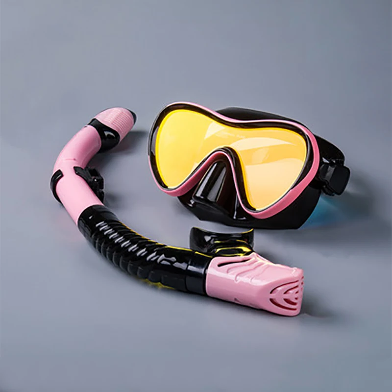 2pcs pink black Маска для дайвинга, маска для подводного плавания, анти-туман, маска для подводного плавания, для женщин, мужчин, детей, для плавания, для дайвинга, снаряжение для мужчин - Цвет: 2pcs pink black