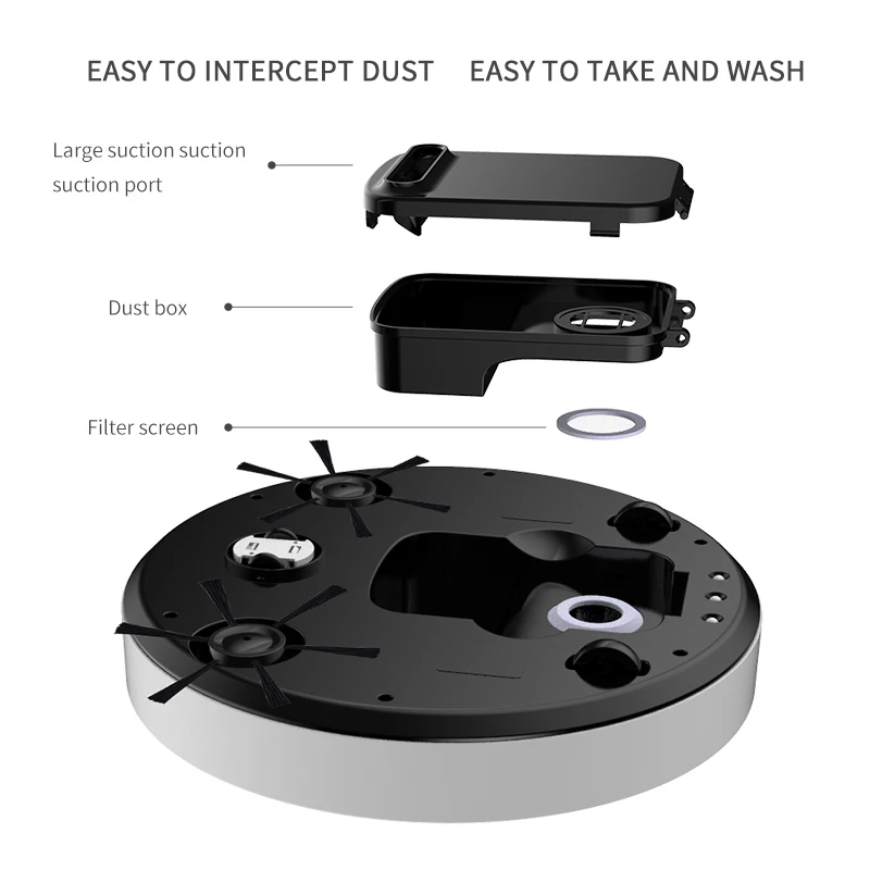 

Robot vacuum cleaner with powerful vacuuming mode with mopping function USB charging, smart vacuum cleaner for sweeping robot