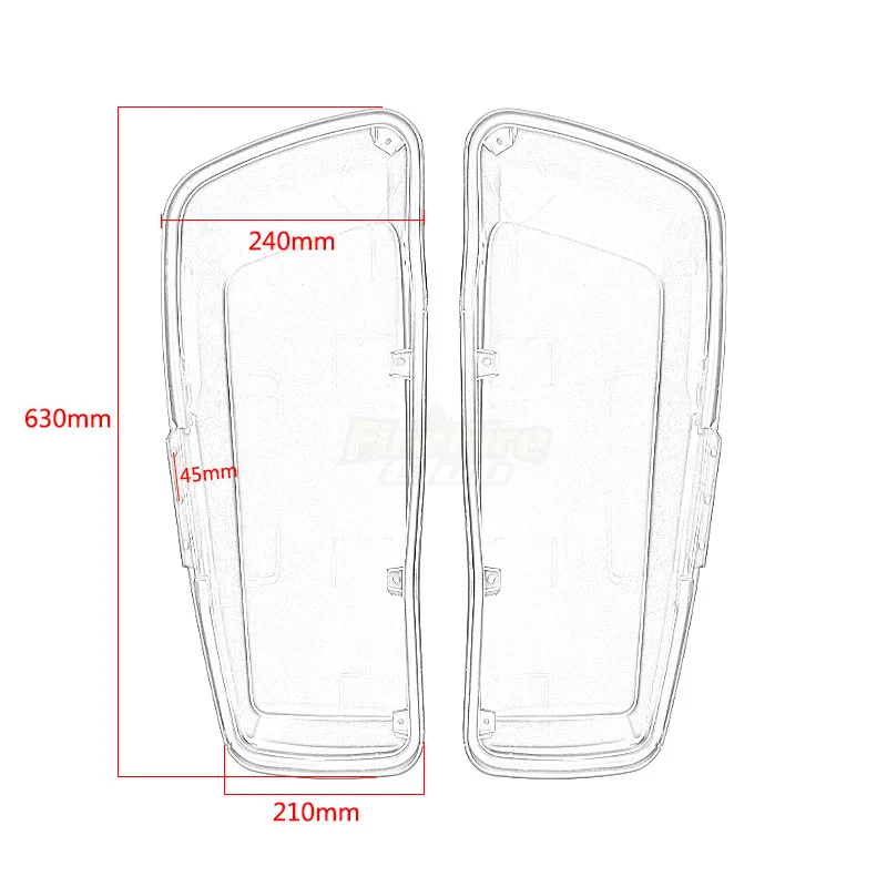 

1 Pair Motorcycle Bright Black Speaker Saddlebag Lids For Harley Touring Road King Electra Street Glide 2014-2020