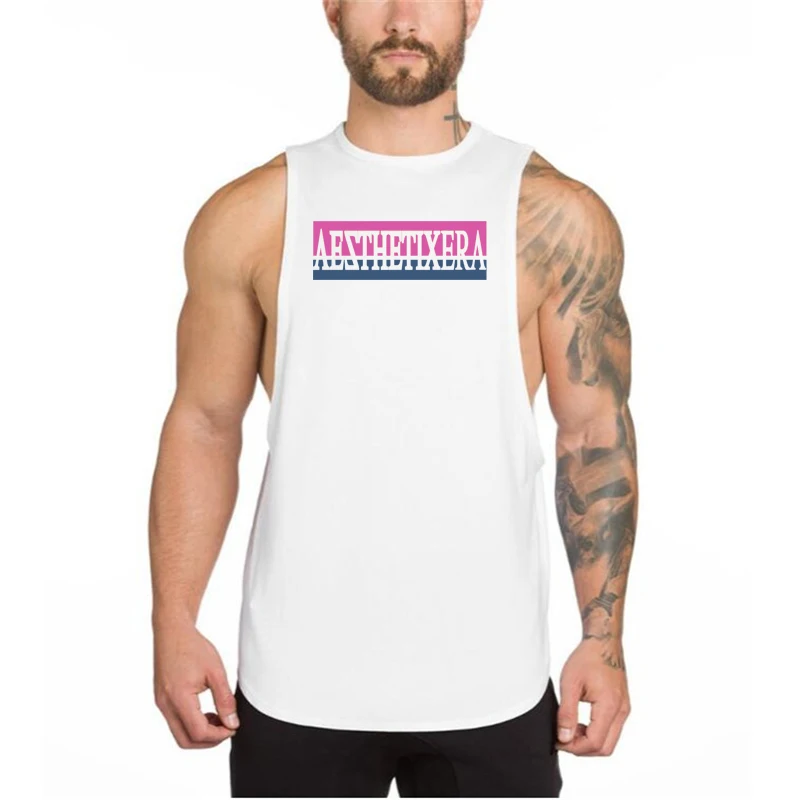 Мужской жилет для бега Мужская нижняя рубашка спортзала однотонная