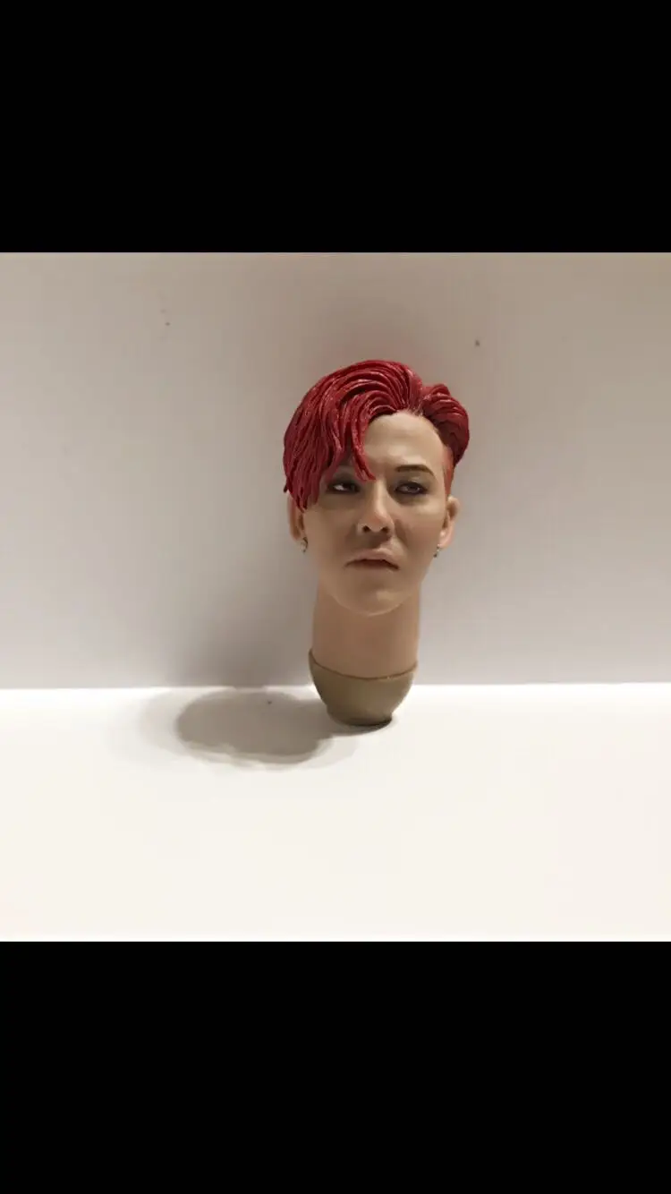 1/6 шкала G-dragon Head Sculpt Корея звезда Мужская головка резьба