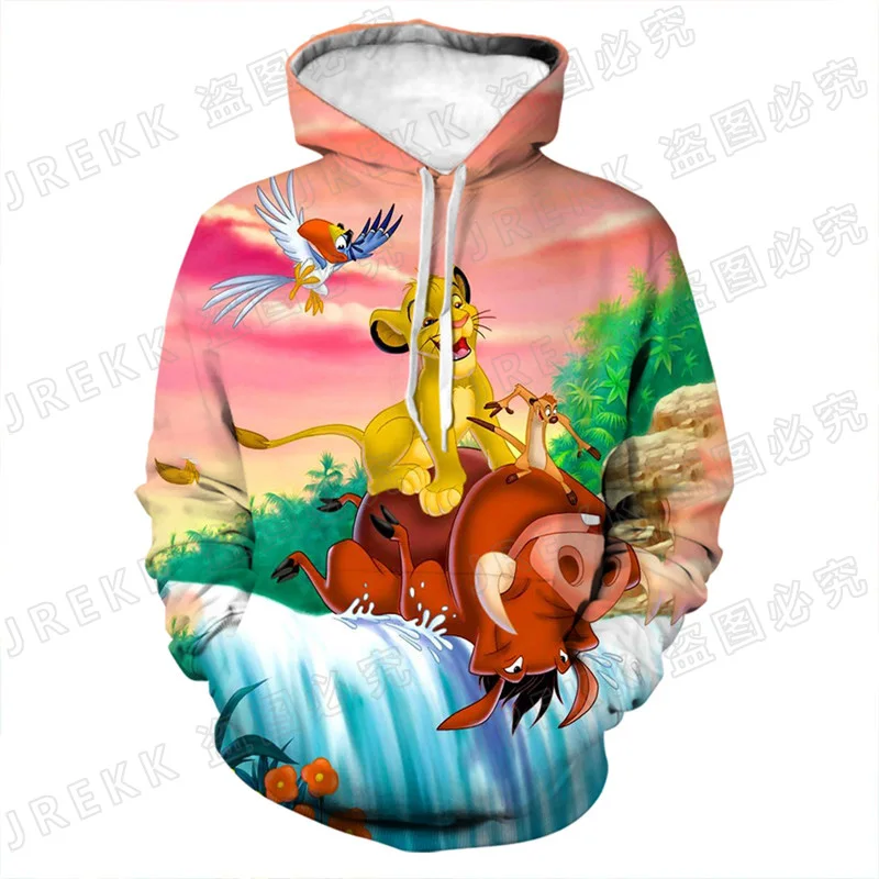 Толстовка с капюшоном Король Лев Тимон и пембаа детские толстовки амиме 3D