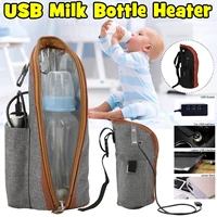 upgraded usb baby milk bottle heater portable travel milk warmer infant feeding bottle heated cover insulation thermostat bag