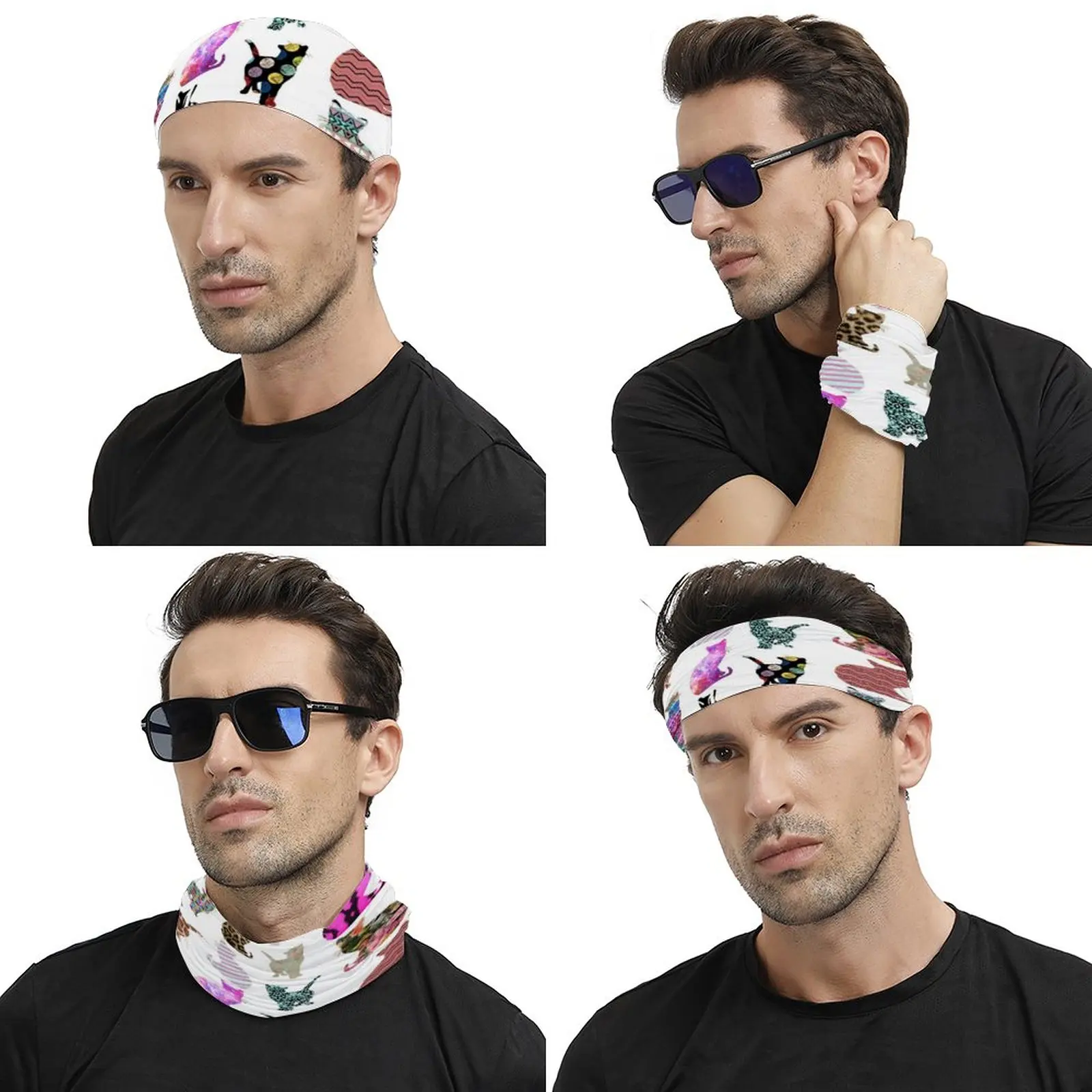

Bandana Men's and Women's Ever-changing Face Scarf, Kerchief, Scarf, Square Scarf, Cross Headscarf, Hair Tie, Headdress