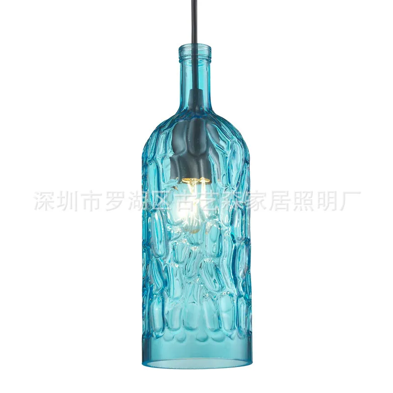 Современная Простая цветная стеклянная люстра для винных бутылок, креативная Люстра для кофе, бара, одноконечная Люстра для ресторана от AliExpress RU&CIS NEW