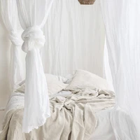 100% Linen White Tulle Curtains for Living Room Custom Size Chat With US Before Order