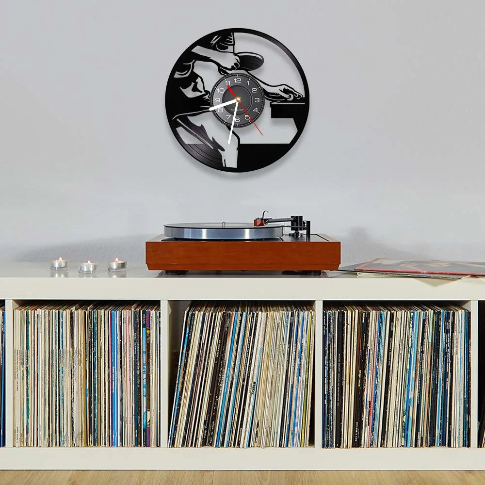 Настенные часы с виниловой пластиной для настольного тенниса профессиональный