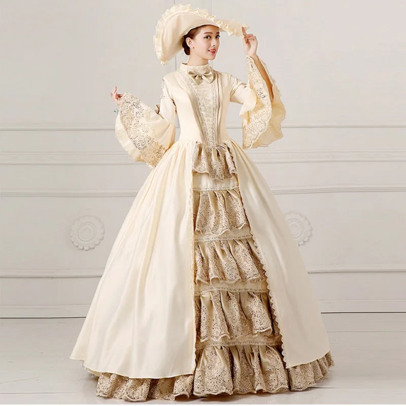 Женское роскошное платье принцессы средневековой королевы S-3XL эпохи Возрождения