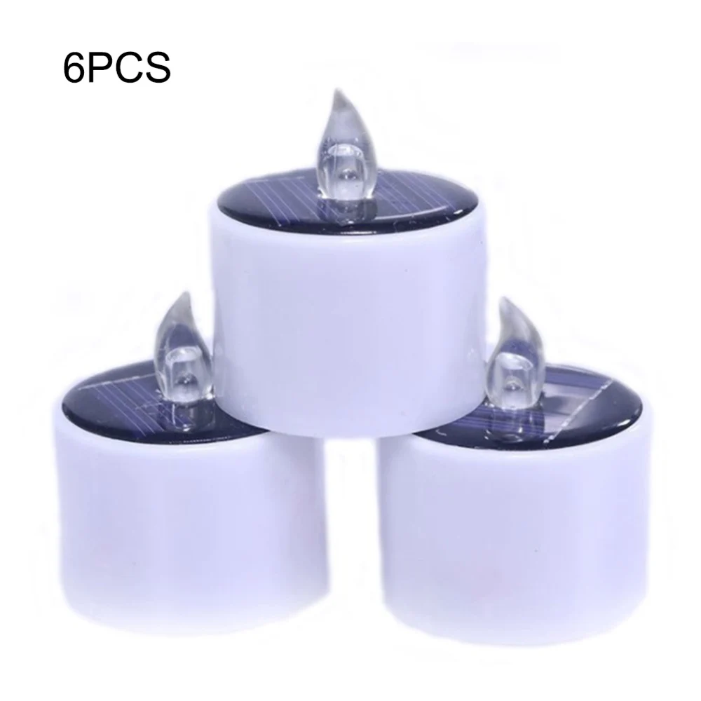 

6Pcs Solar Lamps Solar Energy LED Light waterproof Candle Lamp Night light Home Decoration for wedding Birthday