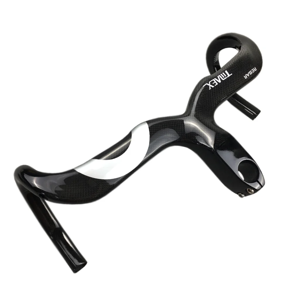 Дешево Велосипедный руль из углеродного волокна, рукоятка, велосипедный руль из углеродного волокна, велосипедный руль, Интегрированный Дорожный ...