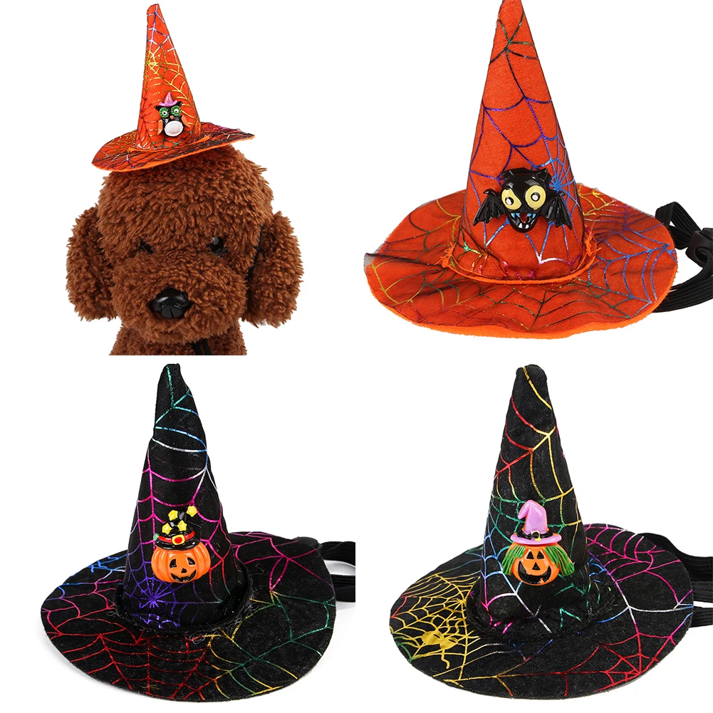 Хэллоуин для домашней собаки кошки летучая мышь Сова Тыква Печать шапка Забавный