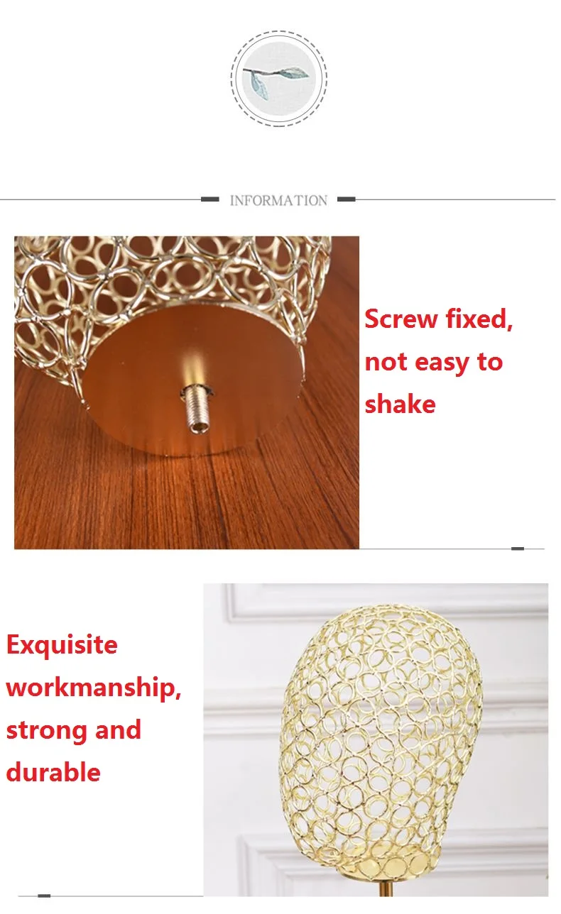 Регулируемый Золотой металлический мужской женский манекен головной убор