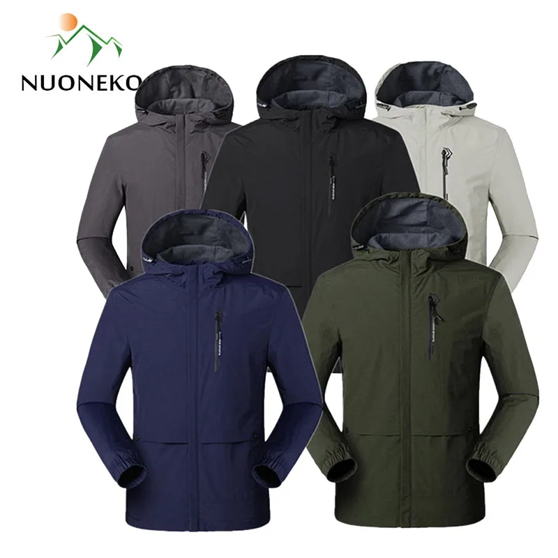 NUONEKO уличные походные куртки Softshell Мужская весенне осенняя Треккинговая