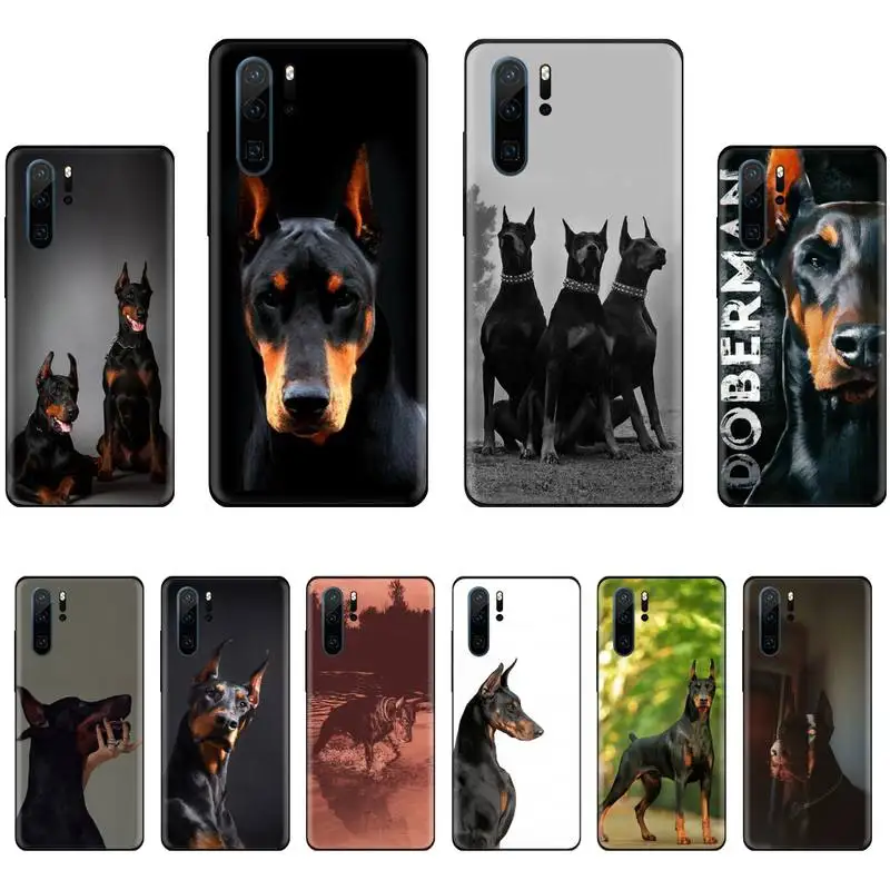 

Animal Doberman dog Phone Case For Huawei P40 P20 P30 lite Pro P Smart 2019 Mate 40 20 10 Lite Pro Nova 5t