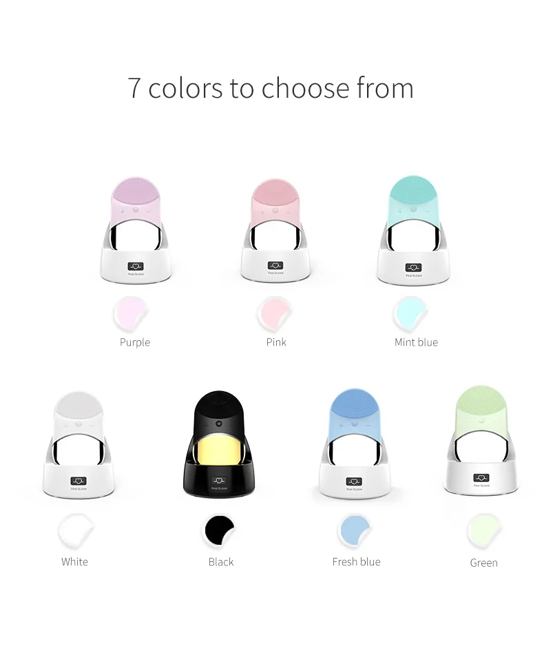 Электрическая щетка для очищения лица силиконовая звуковая вибрация очищение