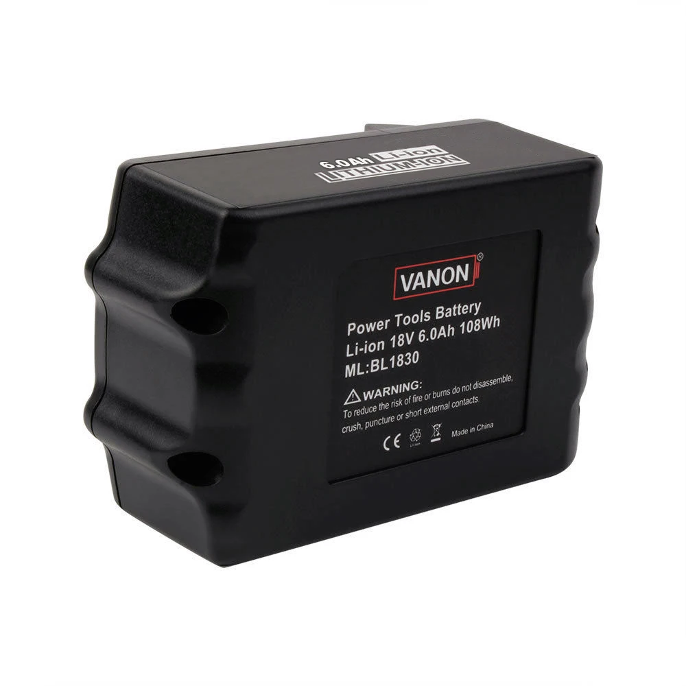VANON для Makita BL1860 18V 6000mAh Замена литий ионная батарея 6 0 Ah li ion BL1860B BL1840 BL1815