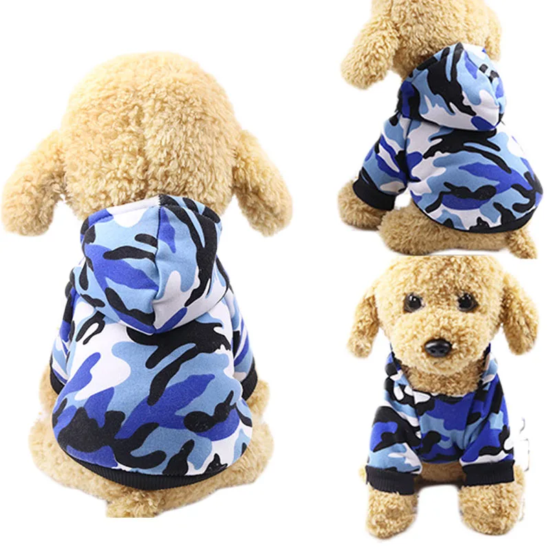 Толстовка для собак одежда шихуахуа толстовка с капюшоном в стиле милитари кошек