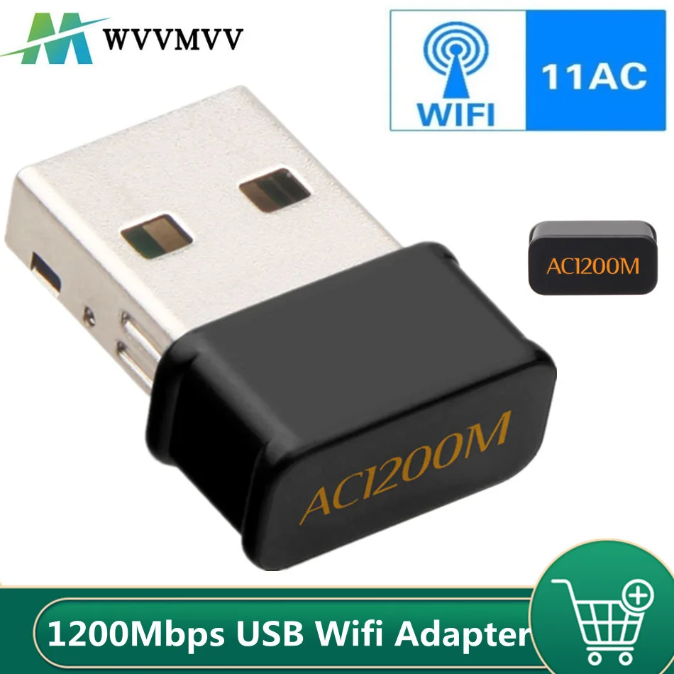 

USB-адаптер Wi-Fi WVVMVV 802.11AC, 1200 Мбит/с