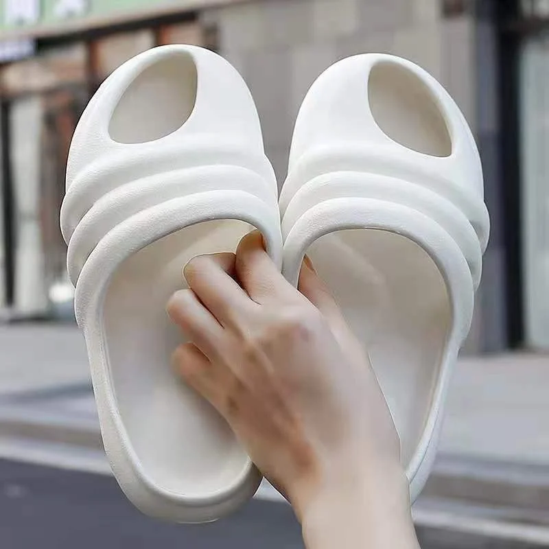 

Arrivals woMen Summer Slides Slip On Breathable Beach Sandals Lightweight Unisex Slippers Fish Mouth Plus Size 35-45