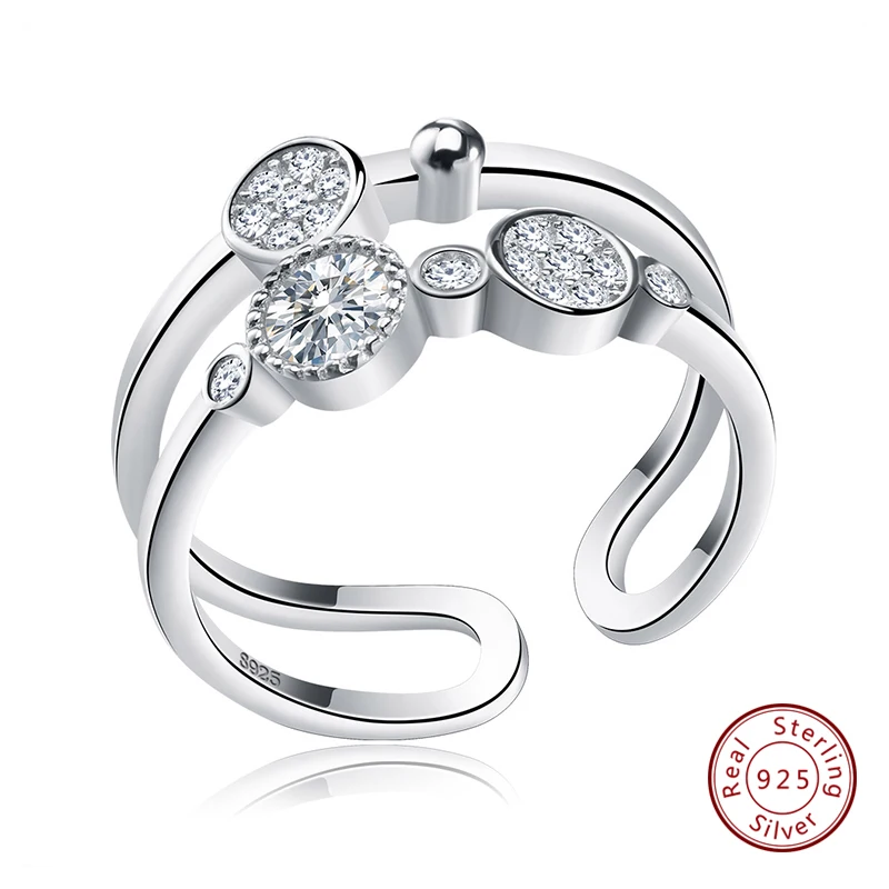 SR20 ORSA JEWELS, уникальный свадебный набор, 925 пробы, серебро, изменяемый размер, классические кольца, модный браслет, предложить кольца для женщин SR20 - Цвет камня: SR20
