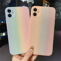 for iphone 12 pro case rainbow lace phone case for iphone 12 11 pro max xr xs max 7 8 plus x se 2020 soft cloth phone back cover