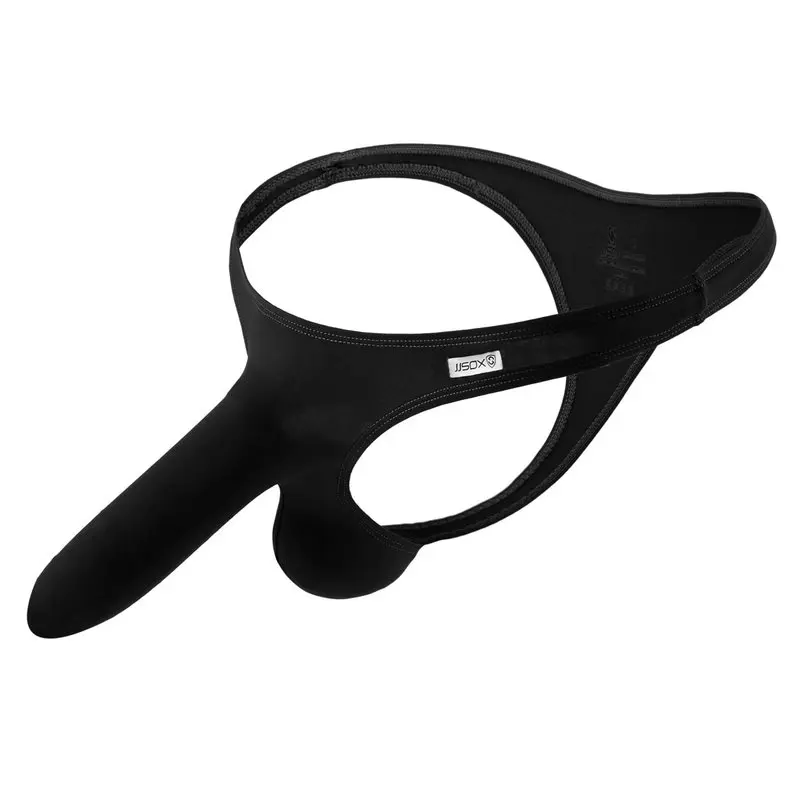 Мужские трусы стринги с мешочком для пениса серые Тонги бандаж сексуальное