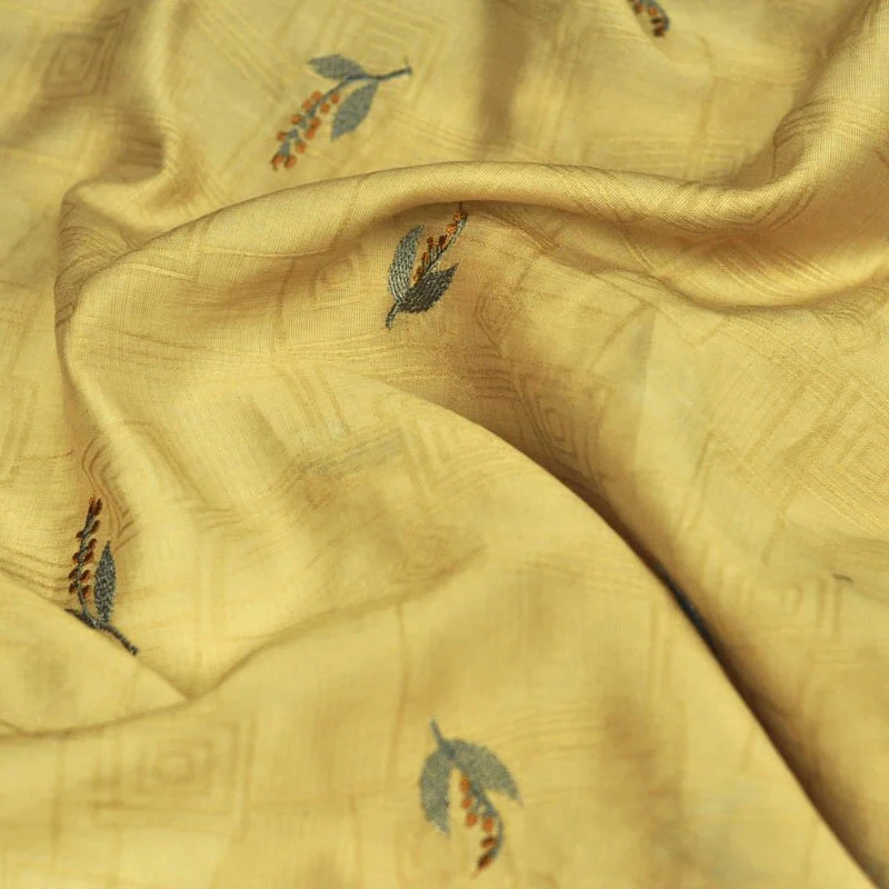

High-End Silkworm Silk Linen Printed Fabric Artistic Retro Jacquard Silk Linen Fabric Clothing Fabric