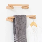 Креативная деревянная вешалка для полотенец, настенный держатель для полотенец, полка для ванной, кухонная вешалка для хранения, вешалка для полотенец, аксессуары для ванной