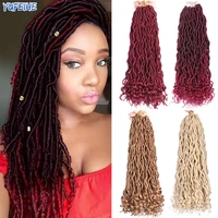 20inch faux locs crochet hair long ombre wave braiding hair extensions hair bug blond synthetic curly dreadlocks hair for women