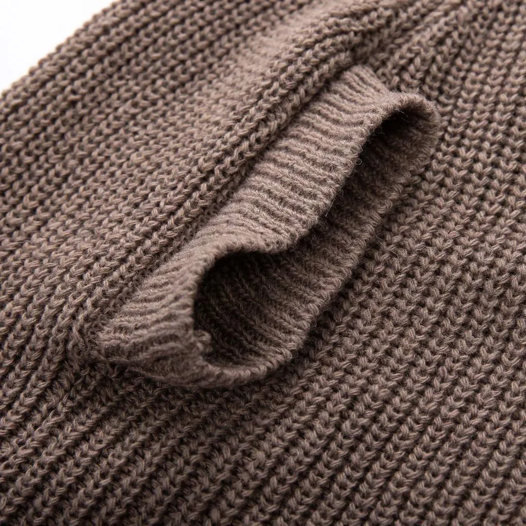 Женский свитер на осень и зиму повседневный однотонный вязаный пуловер с высоким