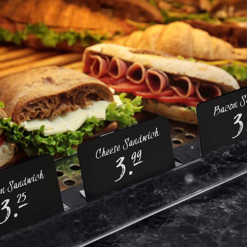 

10 Pack Mini Chalkboard Signs 10X7.5cm Small Chalkboard Sign Mini Chalkboard Signs for Food Chalkboard Buffet Signs