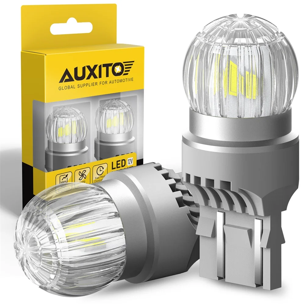 

AUXITO 2Pcs T20 7443 W21/5W 7440 W21W LED Bulb For Lada Audi BMW Volkswagen Ford White Red DRL Daytime Running Light Backup Lamp