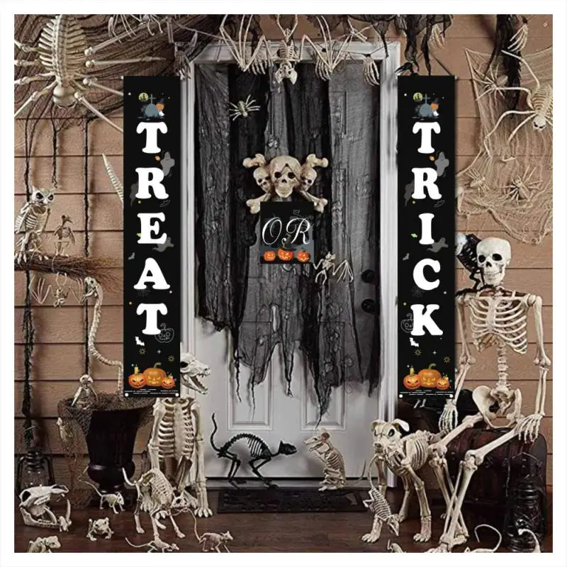 Halloween Decoration For Home Banner Gate Door Curtain Couplet Trick Or Treat Hanging Ornaments Props Party Supplies | Дом и сад