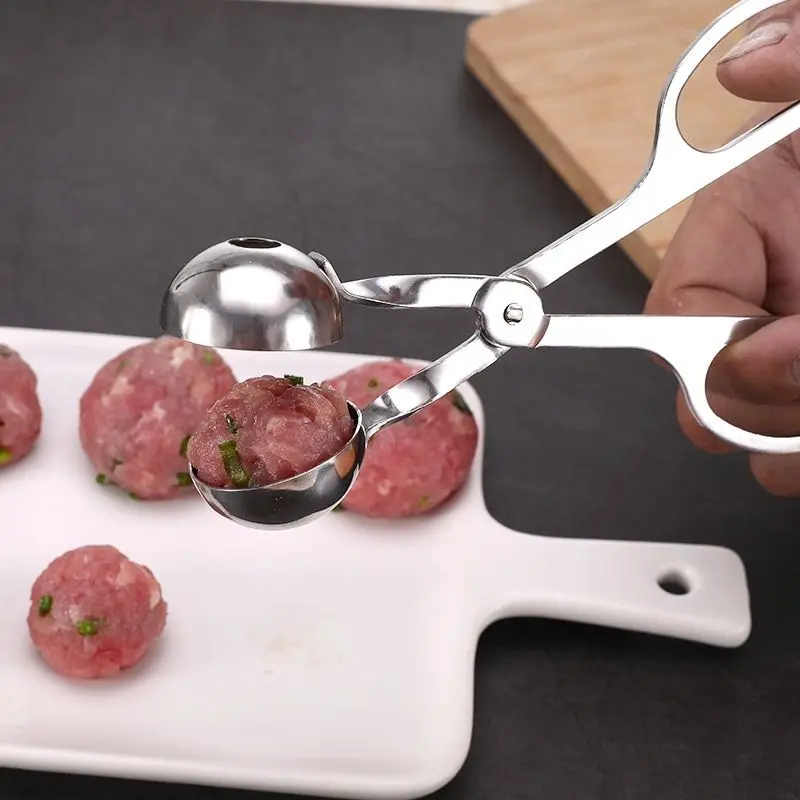 

Meatball Clip Cooking Tools Stainless Steel Meatball Maker Mold Household Fried Meatballs Tools Anti Sticking Kitchen Gadgets