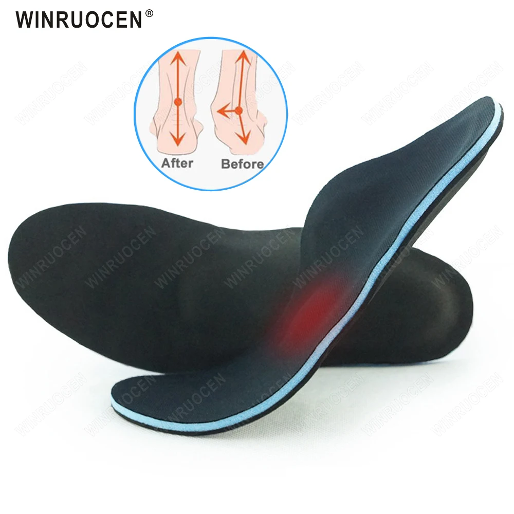 

WINRUOCEN High Quality EVA Orthopedic Insoles Flat Foot Arch Support Premium Pad X/O Type Leg Shock Absorption Insert Insoles